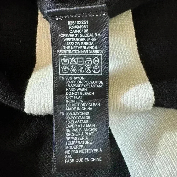 Forever 21 Medium Womens Colorblock Black Bodycon Dress thick material medium - Picture 5 of 11